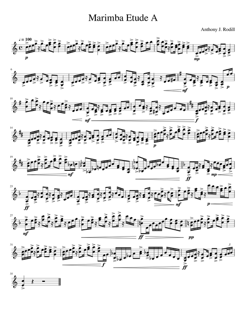 Marimba Etude A