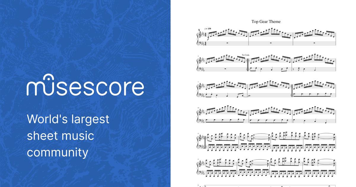 Top Gear Theme Sheet music for Piano (Solo) | Musescore.com