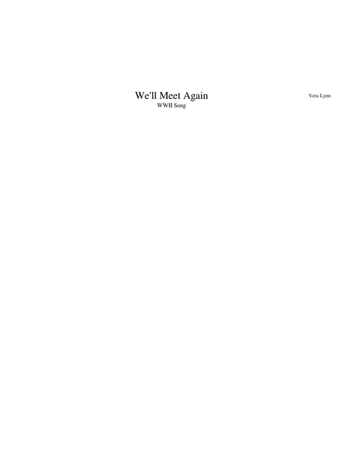 We'll Meet Again