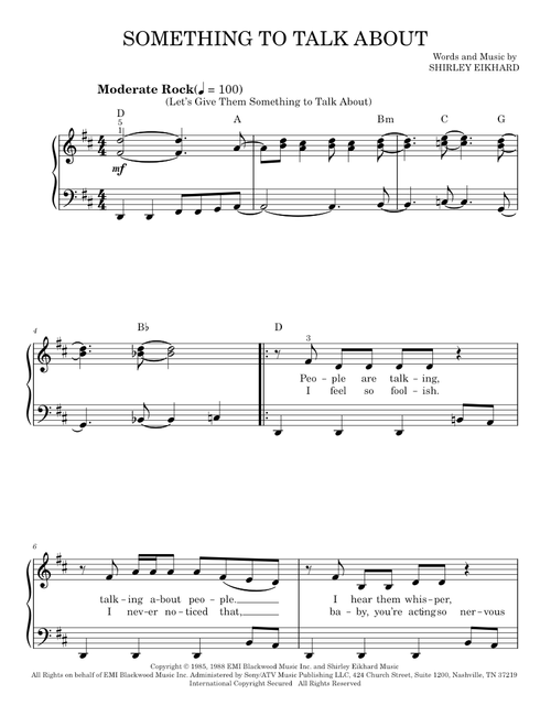 Something to talk about - Bonnie Raitt (Easy Piano)