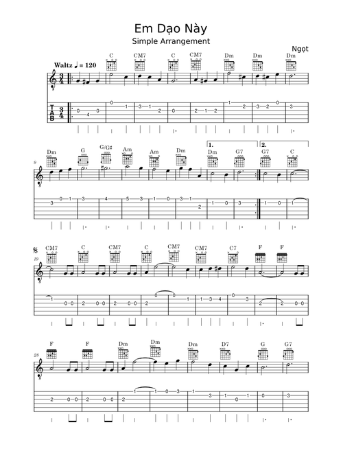 Em Dạo Này – Ngọt