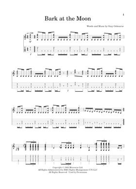 オジー・オズボーン Ozzy Osbourne / 月に吠える ギタースコア オジーオズボーン月に吠えるギタースコアBARK AT THE MOON オジー