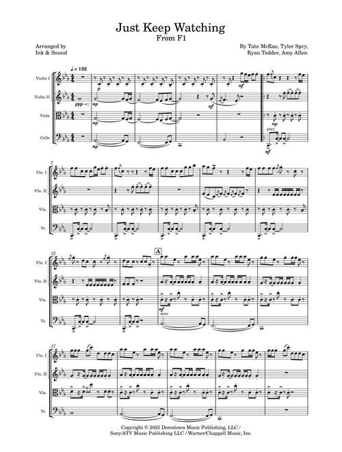 Just Keep Watching (Arr. Ink & Sound) - Tate McRae (String Quartet)
