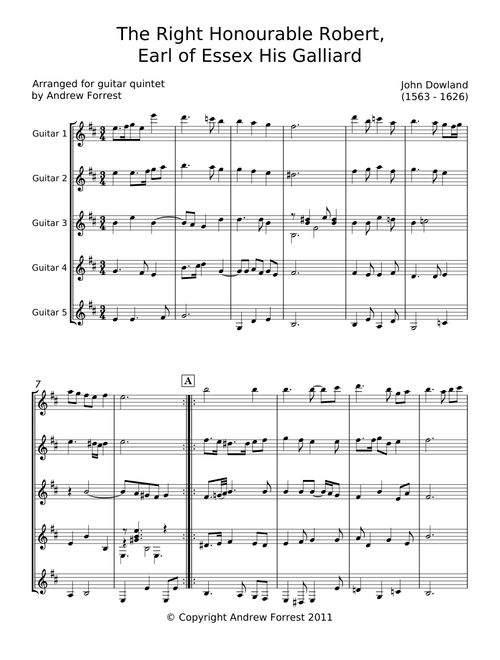 The Earl of Essex Galliard - John Dowland