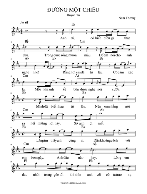 ĐƯỜNG MỘT CHIỀU - HUỲNH TÚ