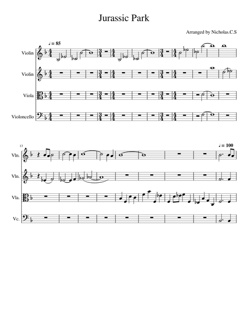 Jurassic Park - String Quartet