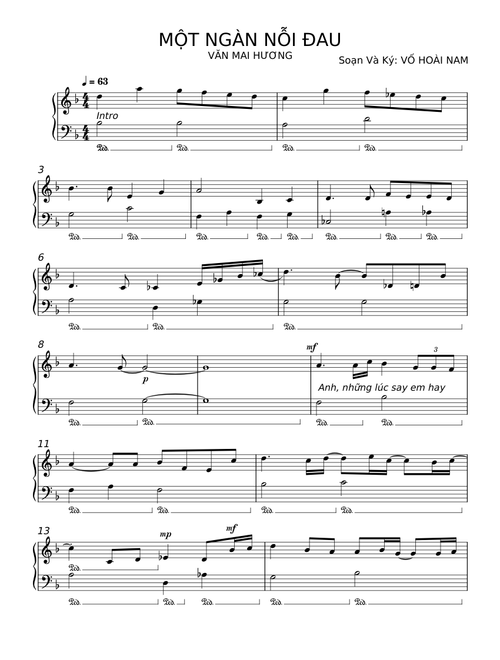 MỘT NGÀN NỖI ĐAU – VỐ HOÀI NAM