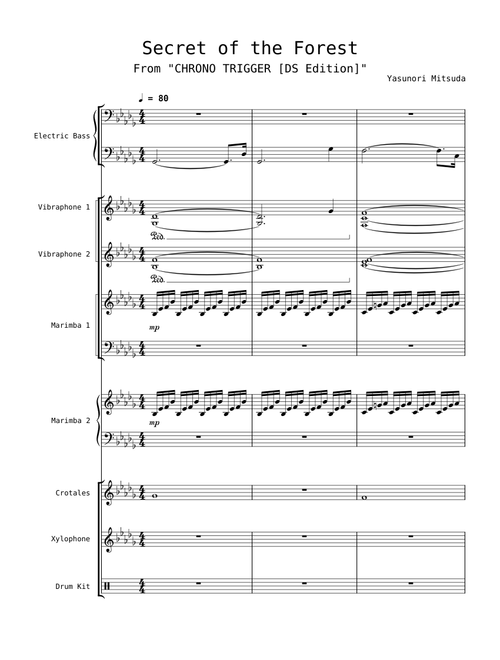 Secret of the Forest – Yasunori Mitsuda | Front Ensemble/Indoor Percussion Arrangement