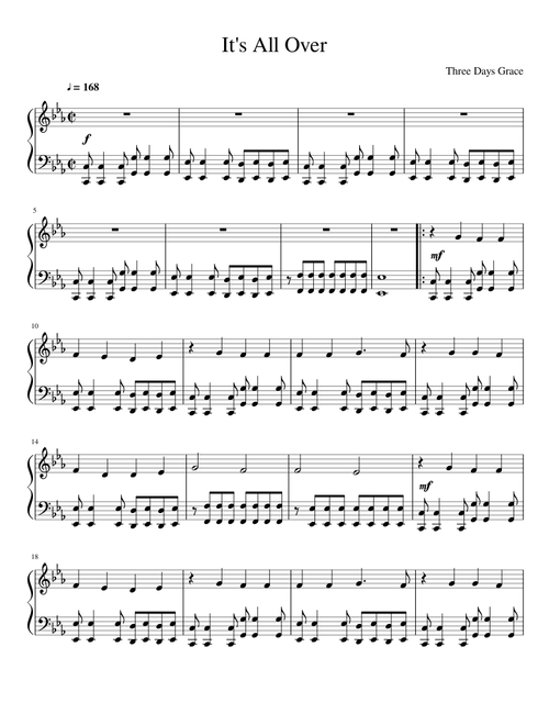 It's All Over - Three Days Grace