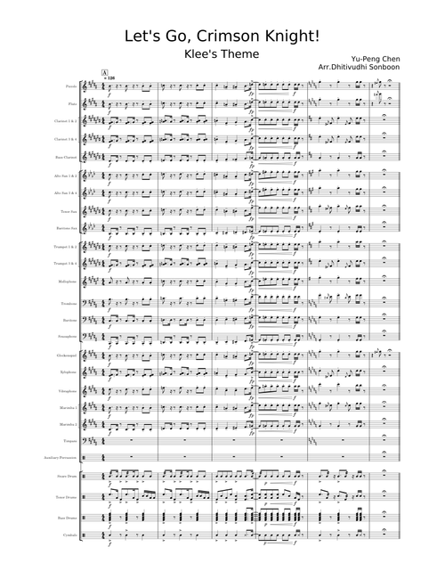 Let's Go, Crimson Knight! (Klee's Theme) | Marching Band Arrangement