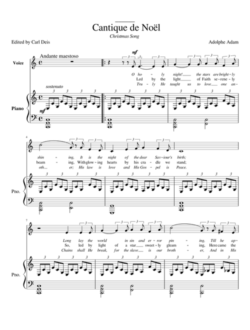Cantique de Noel (Chrismas Song) by Adolphe Adam