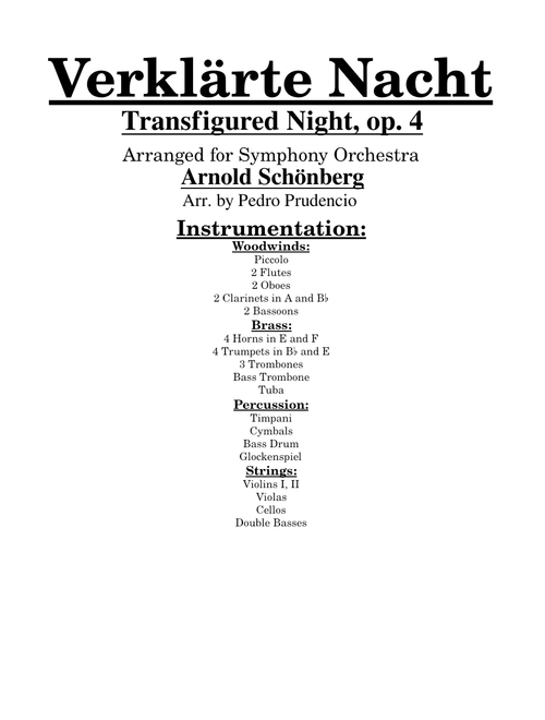 Verklärte Nacht - Arnold Schönberg