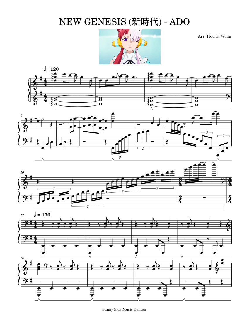New Genesis – ADO Sheet Music for Piano (Solo) | MuseScore.com