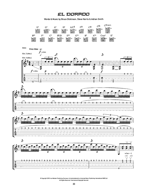 El Dorado - Iron Maiden (Guitar Tab)