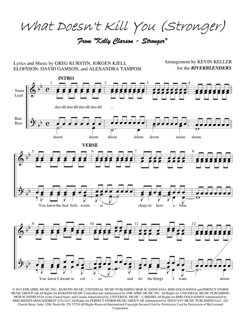 Stronger (What Doesn't Kill You) (Arr. Kevin Keller) - Kelly Clarkson (Choral, SSAA)
