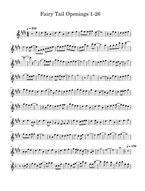 Fairy Tail Openings 1-26