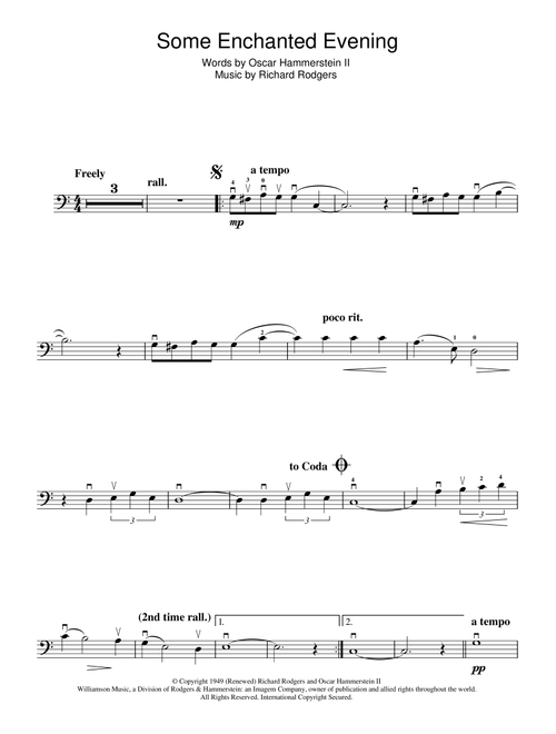 Some Enchanted Evening (from South Pacific) - Rodgers & Hammerstein (Cello Solo)