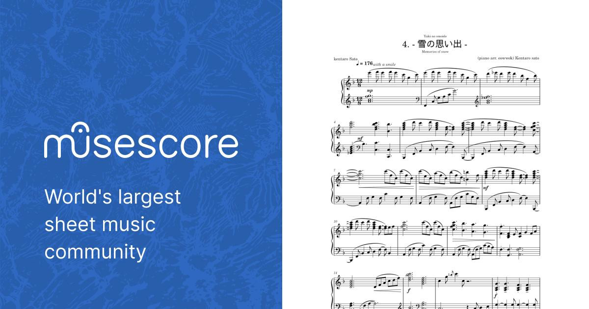 Yuki no omoide (Memories of snow) - Kentaro Sato Sheet Music