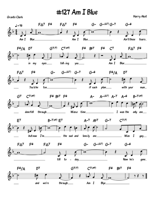 Am I Blue (Arr. John Fries) - Art Labriola (Piano-Vocal-Guitar (Piano Accompaniment))