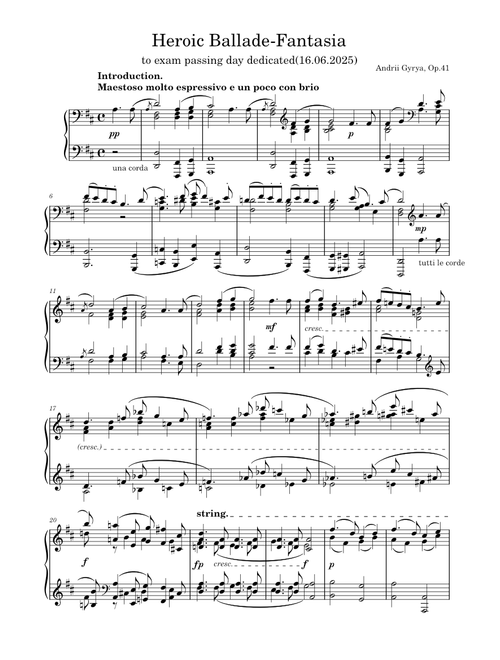 "Heroic" Ballade-Fantasia