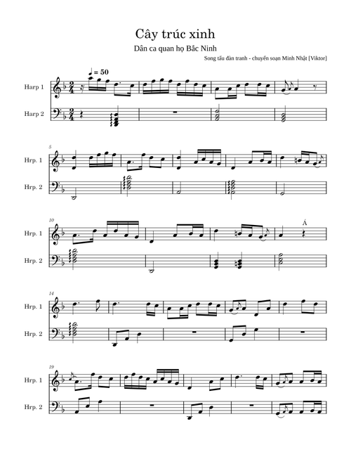 Cây Trúc Xinh song tấu đàn tranh – phamminhnhat0