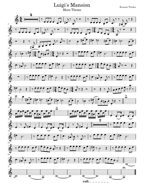 Luigi's Mansion Main Theme – Kazumi Totaka Luigi's Mansion, Main Theme