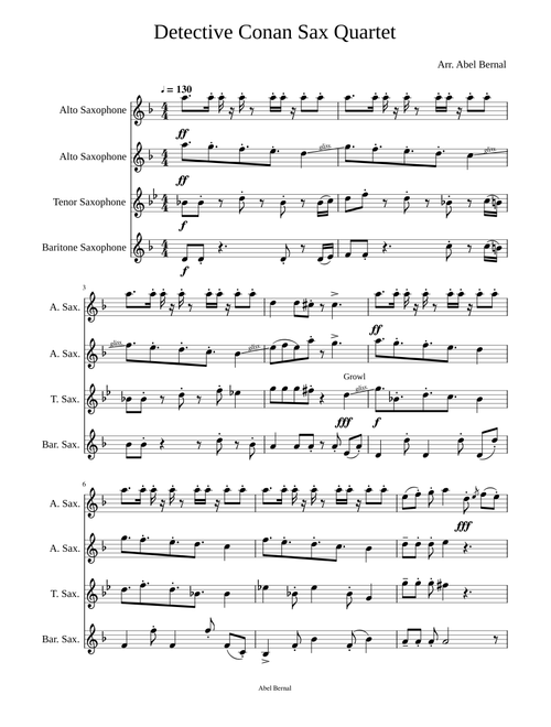 Detective Conan Sax Quartet