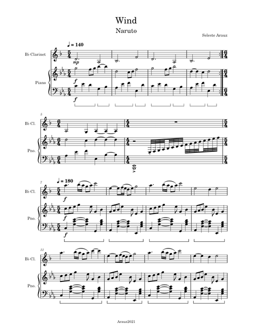 Wind - For Clarinet and Piano
