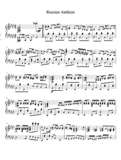 Russian Anthem Ragtime