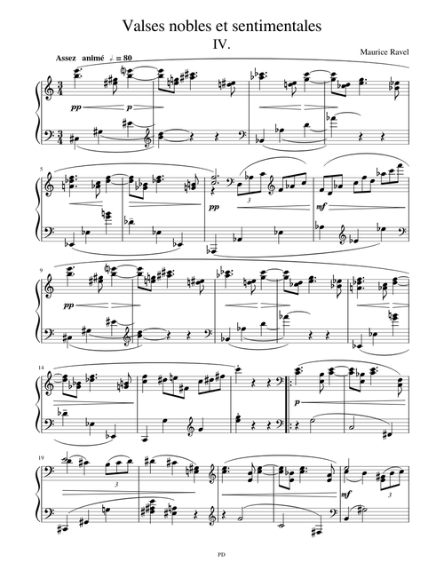 Ravel - Valses Nobles et Sentimentales, IV - Assez animé