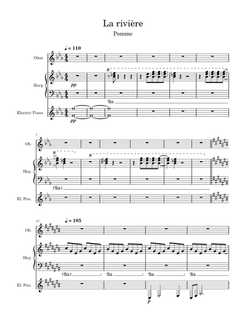 La Rivière – Pomme (backing track)– C#