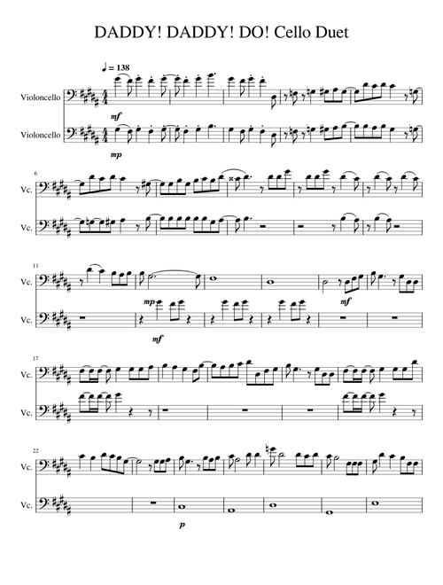 DADDY!_DADDY!_DO!_Cello_Duet