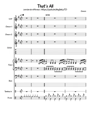 Play Official version of That's All Sheet Music by Genesis for Play Official version of That's All Sheet Music by Genesis for