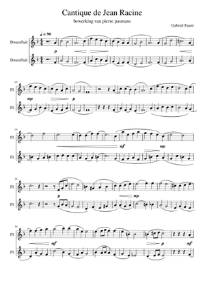 Cantique De Jean Racine Op. 11 - Partition Chant Et Piano