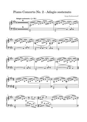 Piano Concerto No. 2 In C Minor, Op. 18 Mvt. 1 Sheet Music for
