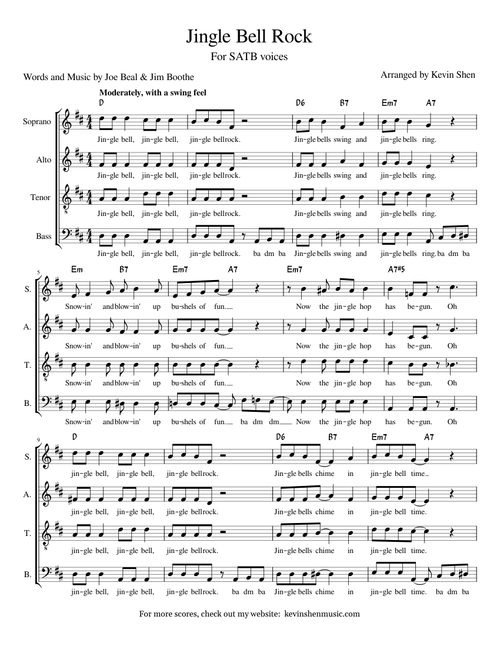 Jingle Bell Rock (SATB A Cappella) | Christmas Caroling