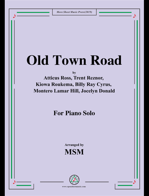 Rodeo (feat. Nas) (Arr. Open Cloud) - Lil Nas X & Nas (Piano Solo)