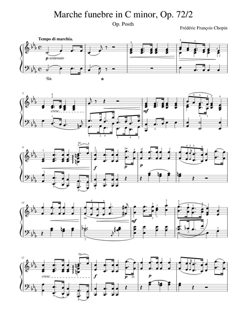 Marche funebre in C minor, Op.72 No.2