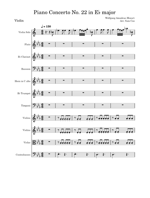 Piano Concerto No.22 in E-flat major, K.482 – Wolfgang Amadeus Mozart