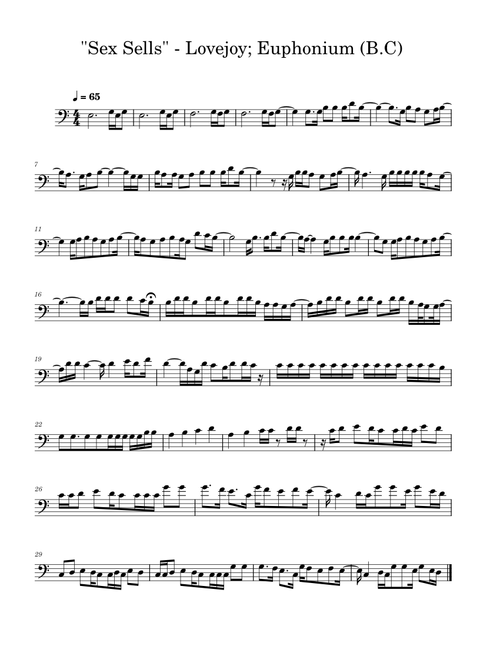 Sex Sells  - Lovejoy; Euphonium  B.C