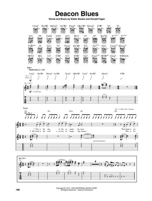 Deacon Blues - Steely Dan (Guitar Tab)