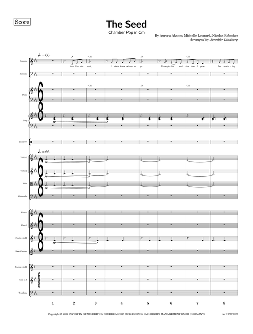 The Seed (Arr. Jennifer Lindberg) - Nicolas Rebscher, Aurora Aksnes, Michelle Leonard (Large Ensemble)