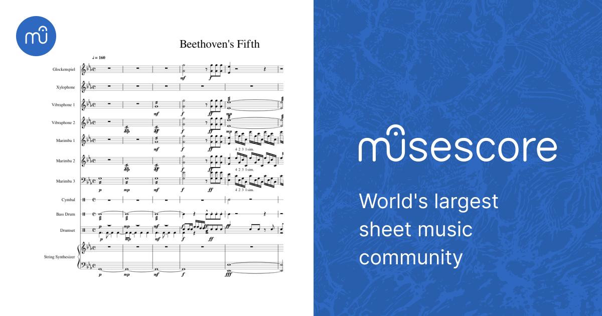Beethoven's Fifth for Front Ensemble Sheet Music for