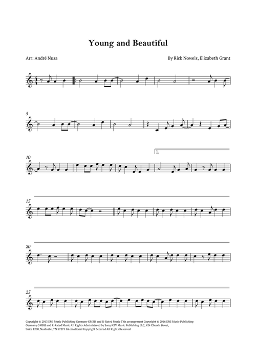 Young And Beautiful (Arr. André Nusa) - Lana Del Ray (Oboe Solo)