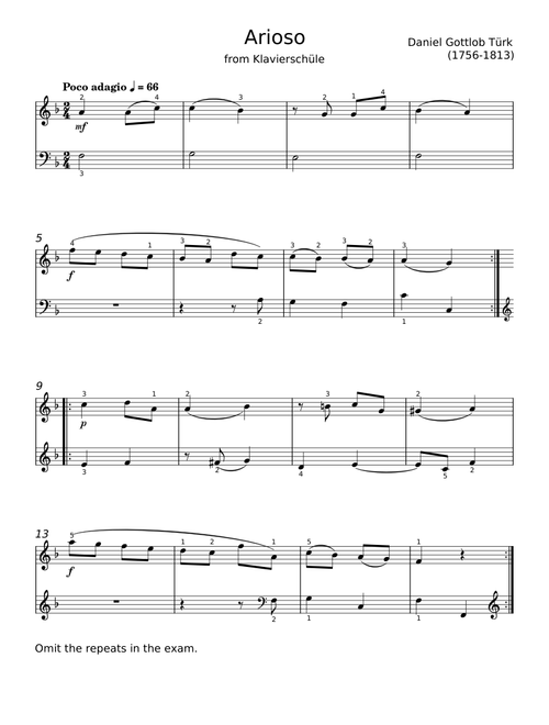Arioso - Daniel Gottlob Türk