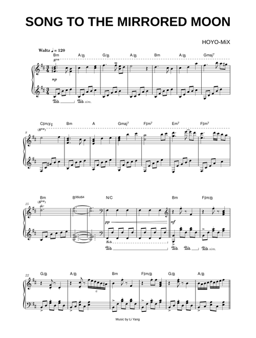 Song to the Mirrored Moon - HOYO-MiX (Piano)