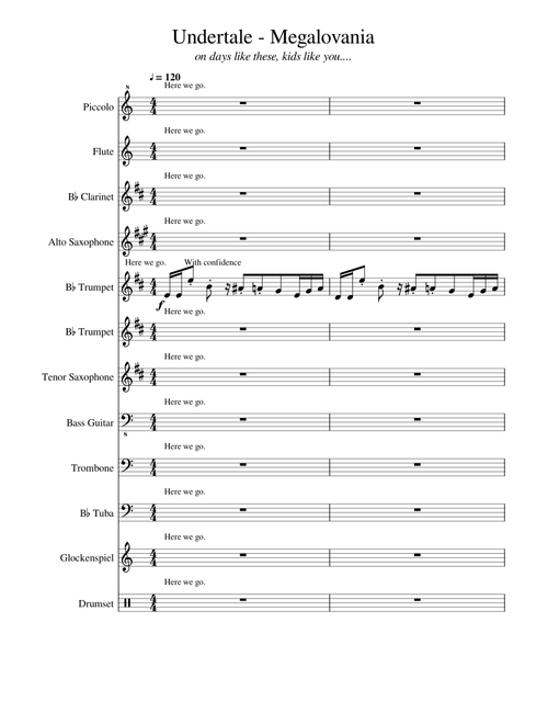 Megalovania School Band Arrangement