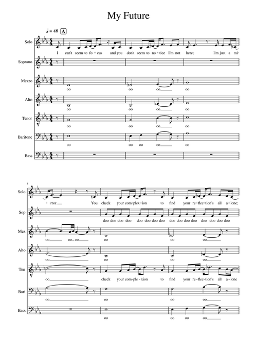 "My future" by Billie Eilish for SSATTB A Cappella and Solo