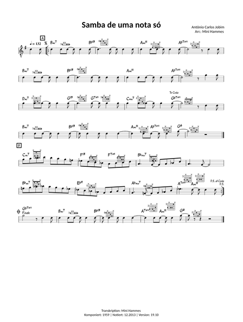 Antônio Carlos Jobim - Samba de uma nota só