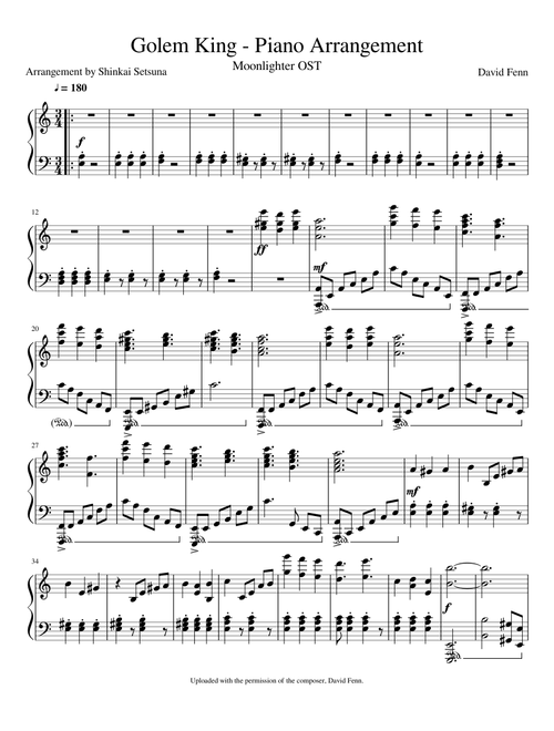 Golem King - Piano Arrangement